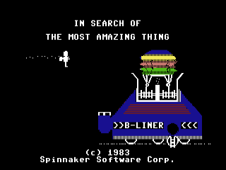 In Search of the Most Amazing Thing title screen for Commodore 64
